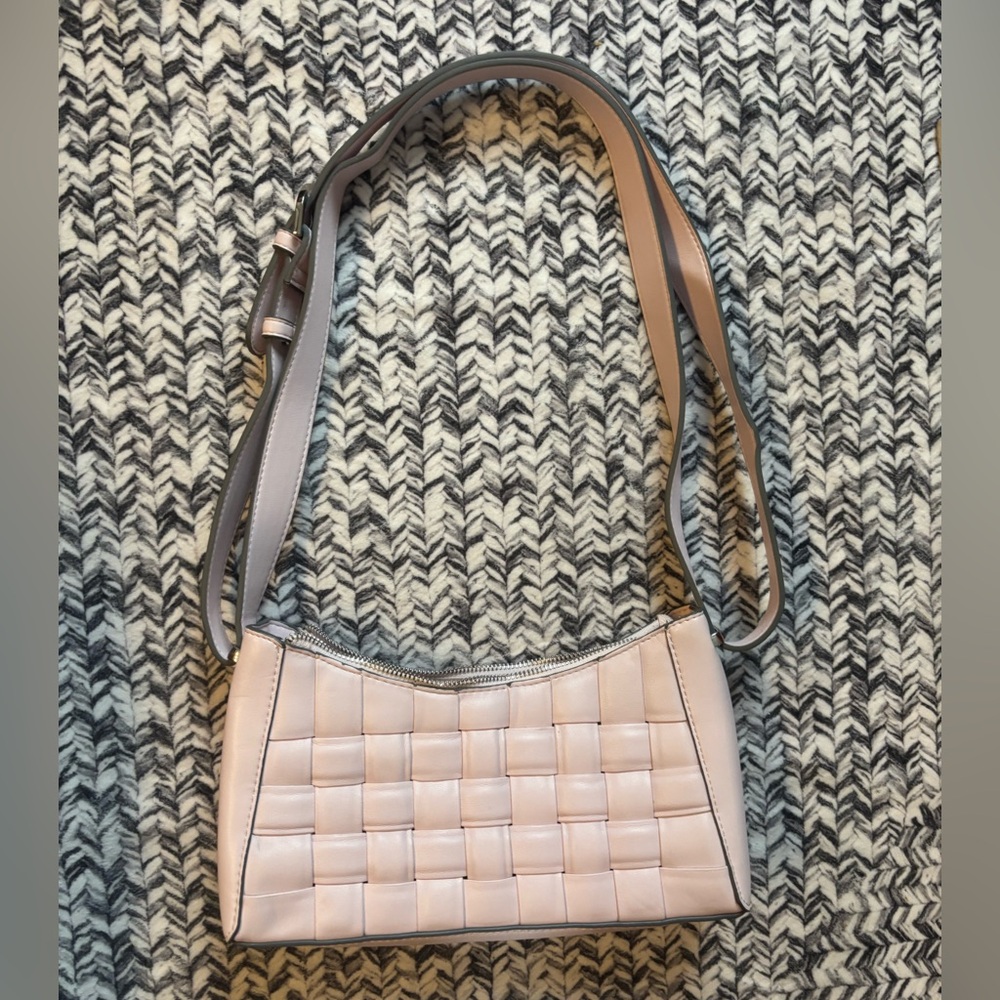 Elegant Woven Light Lavender Shoulder Bag